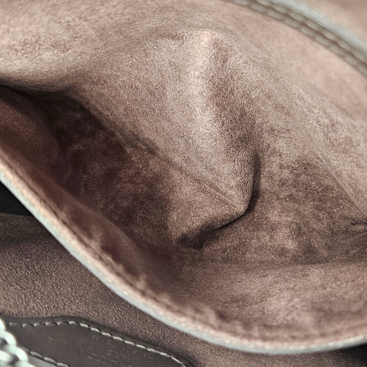 Bucket vintage cuir Epi chocolat