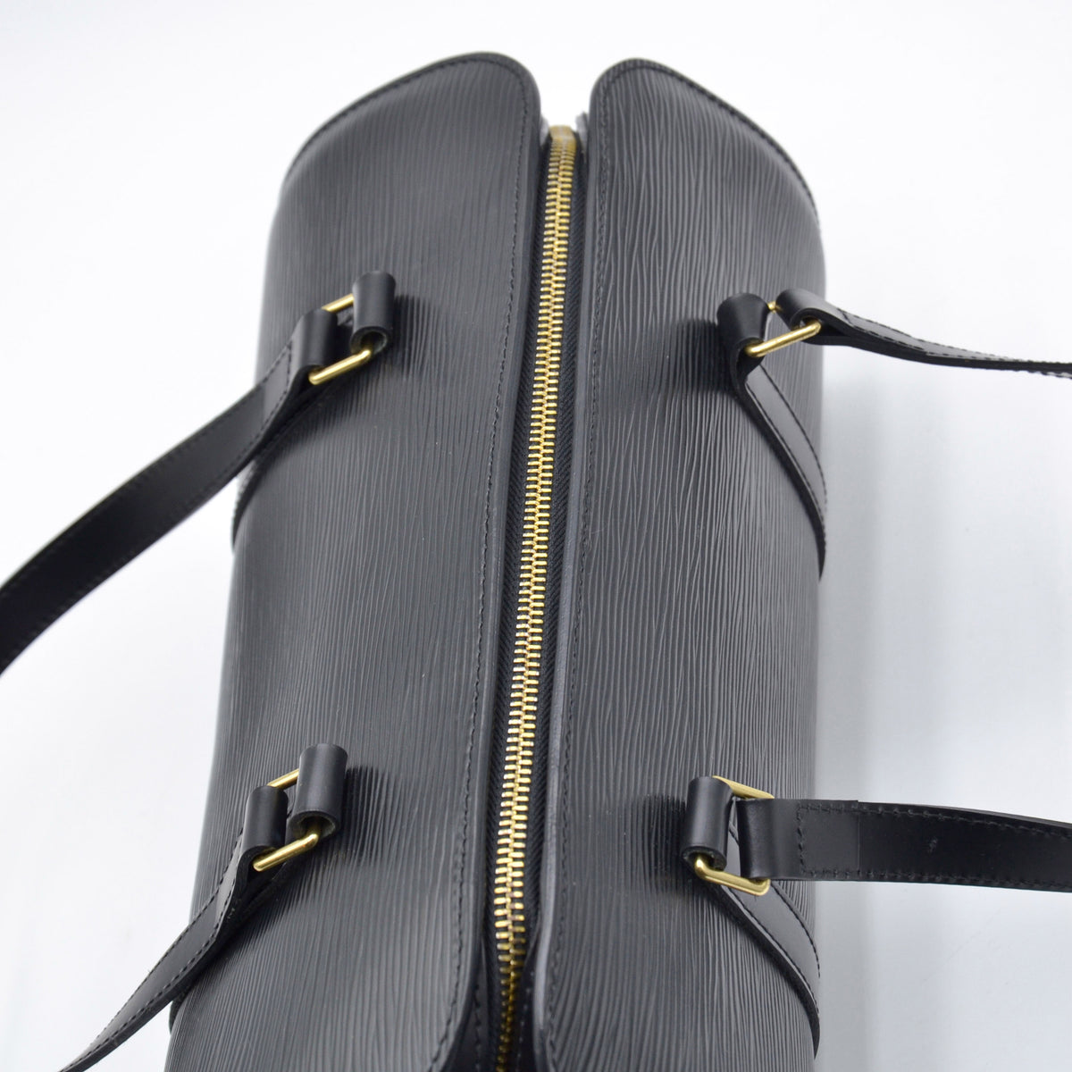 Soufflot vintage cuir Epi noir