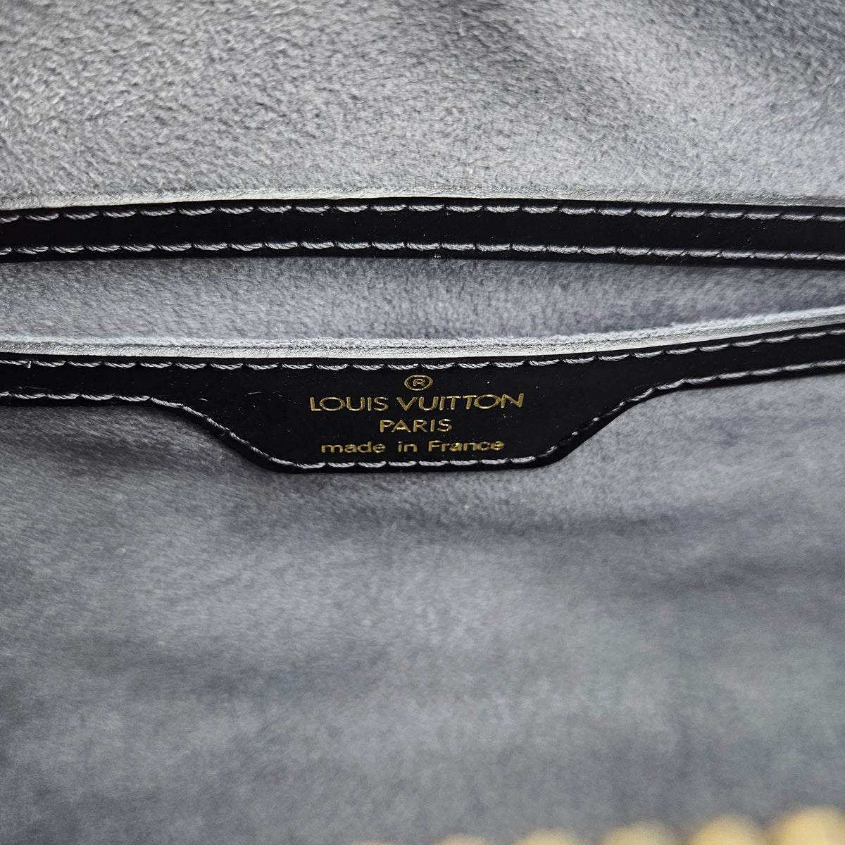 Soufflot vintage cuir Epi noir