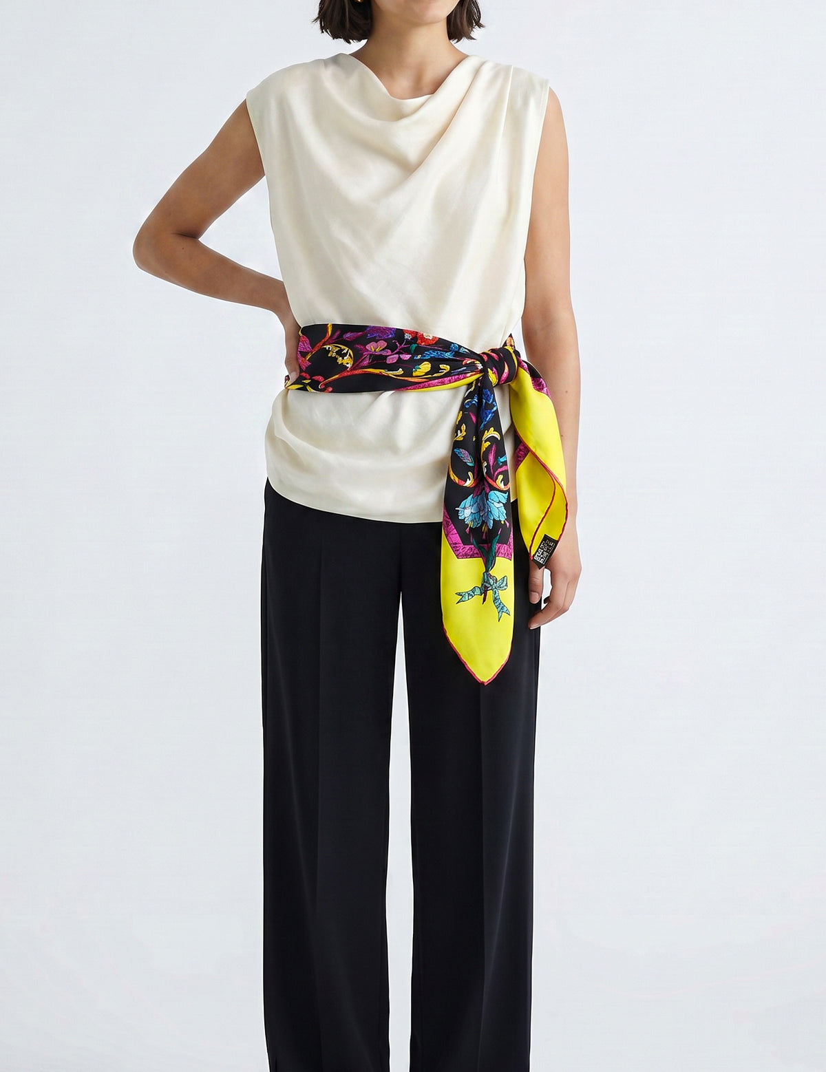 Foulard Hermès Soie Motif Floral