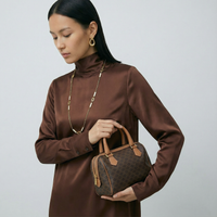 Sac Nano Boston Céline en Toile Enduite Macadam