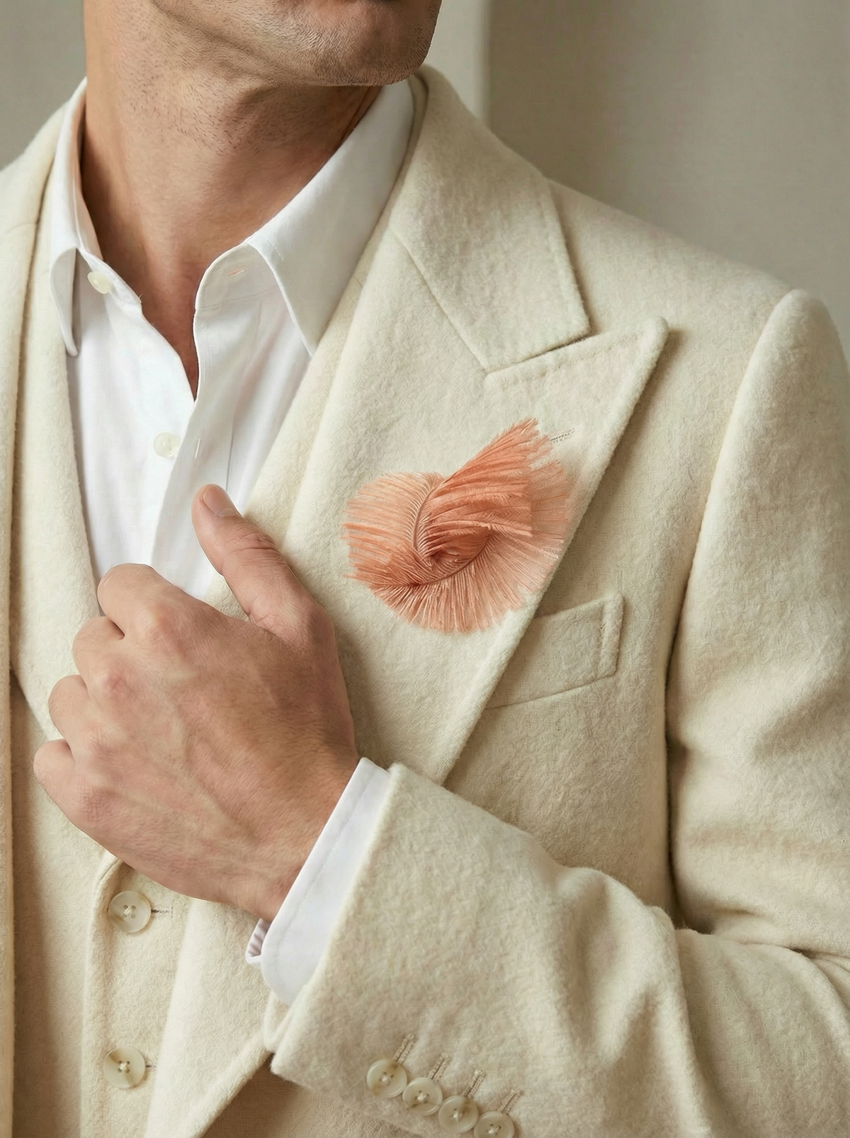 Broche Nautilus en Plumes