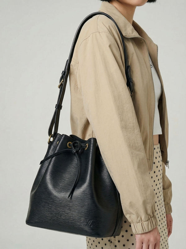 Noé MM cuir Épi noir