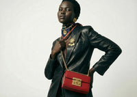 Sac Gucci Padlock Rouge Cuir