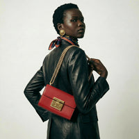 Sac Gucci Padlock Rouge Cuir