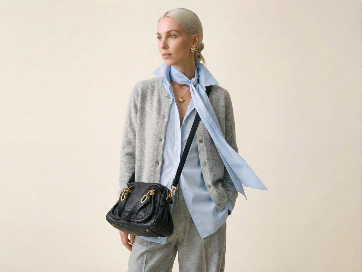 Sac Chloé Paraty Petit Modèle Cuir Grainé Noir