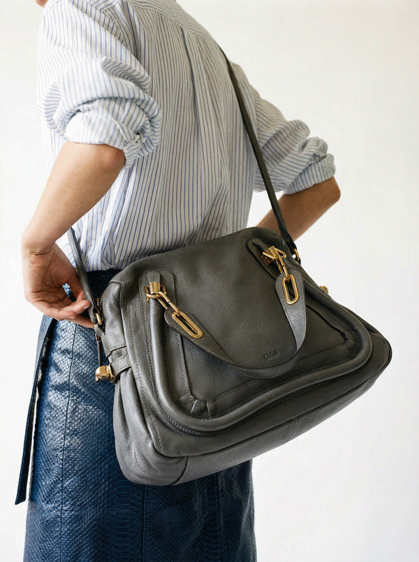 Sac Chloé Paraty Moyen Bleu Ardoise