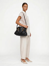 Chloé Paraty Medium Cuir Grainé Noir