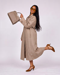 Sac Fendi Peekaboo Selleria cuir taupe