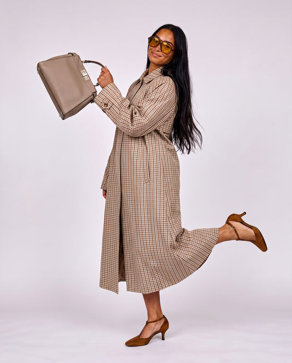 Sac Fendi Peekaboo Selleria cuir taupe
