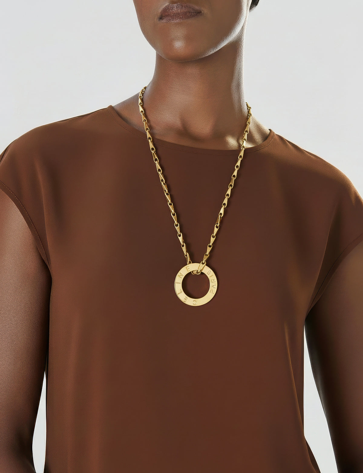 Vintage Celine Paris Necklace - Round Pendant