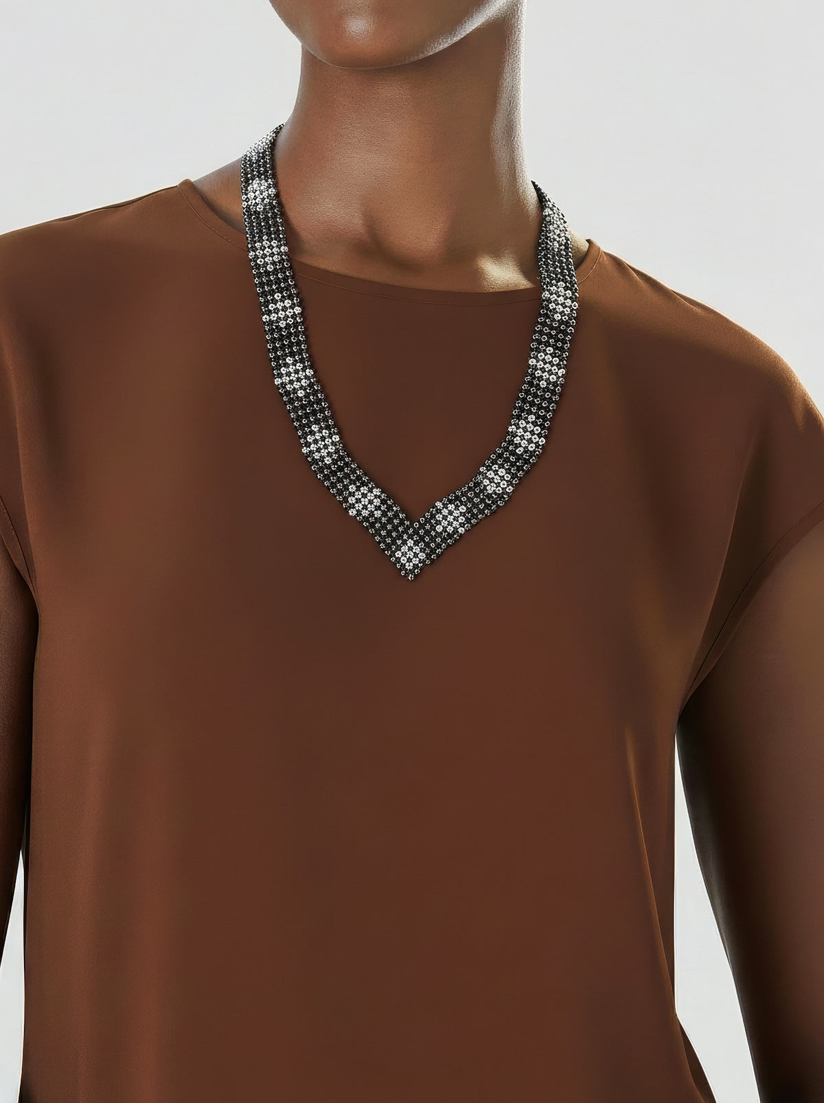 Givenchy Silver Tone Necklace and Bracelet Set