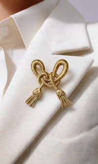 Vintage Sonia Rykiel Gold Knot Brooch