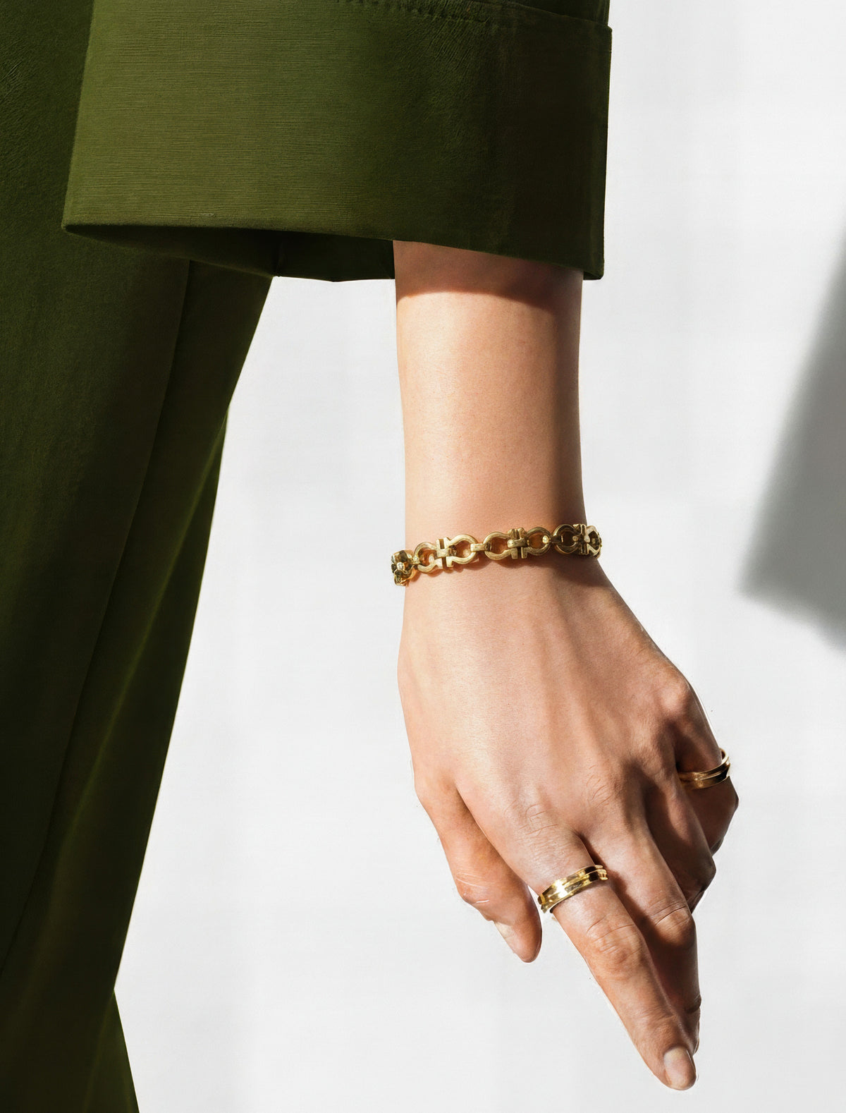 Salvatore Ferragamo Gold-Tone Gancini Bracelet
