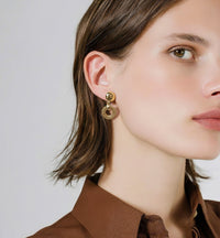 Givenchy Gold-Tone Clip-On Earrings with Textured Hoops