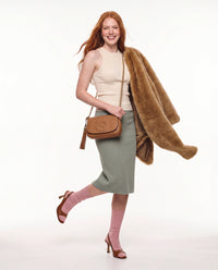 Gucci Soho clutch in beige grained leather