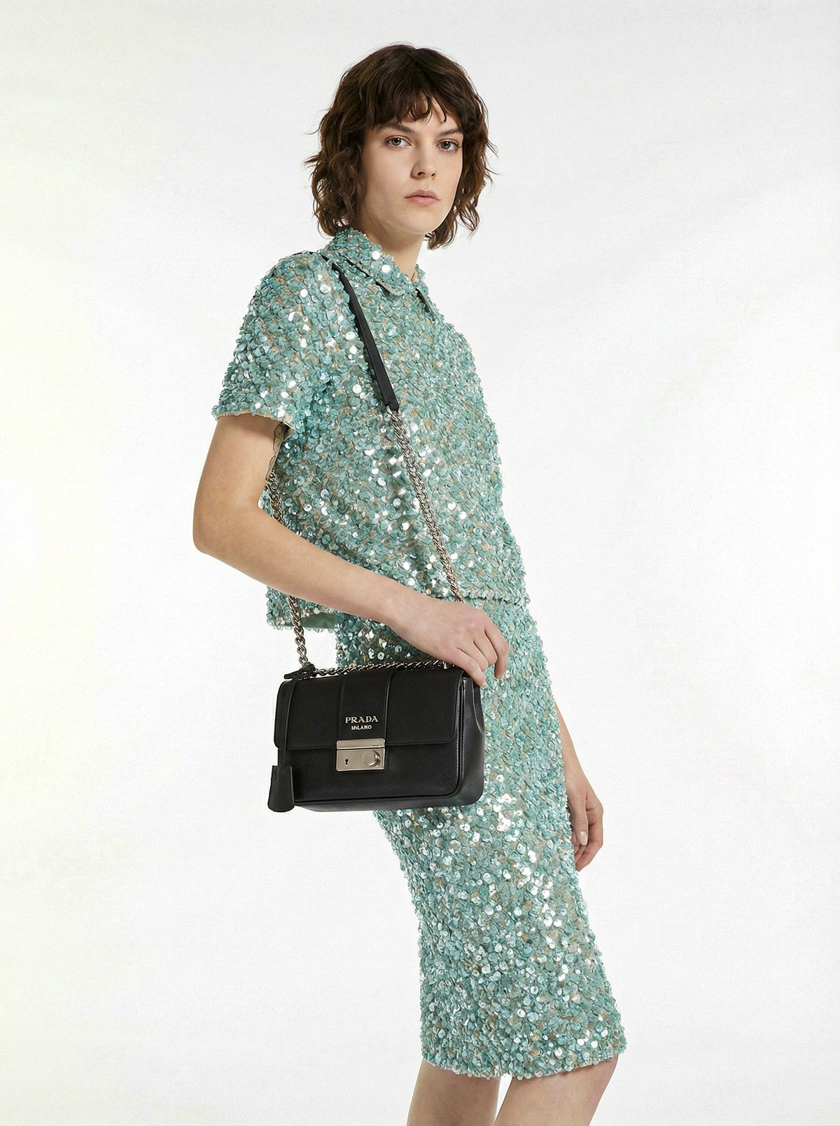 Sac Prada en cuir Saffiano noir