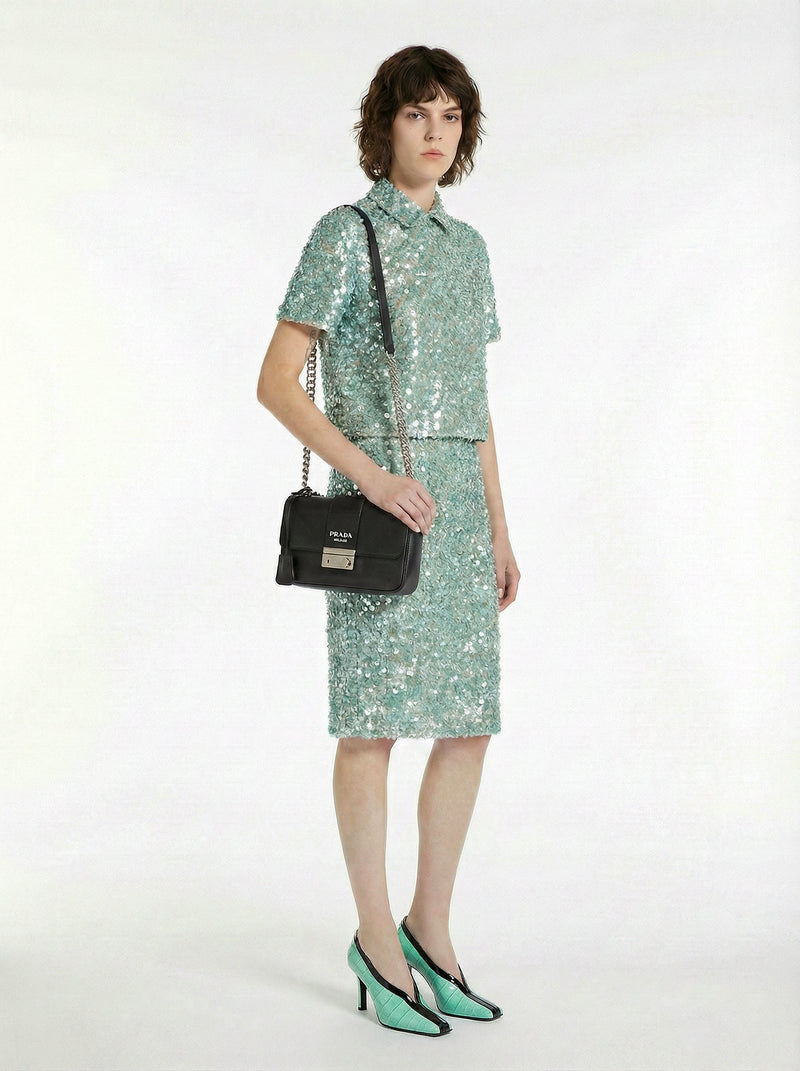 Sac Prada en cuir Saffiano noir