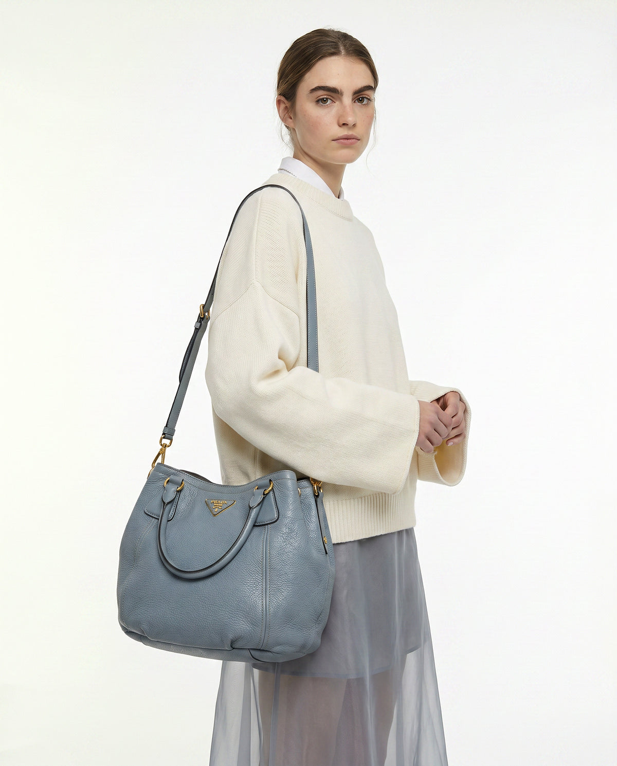 Prada Vitello Daino Tote