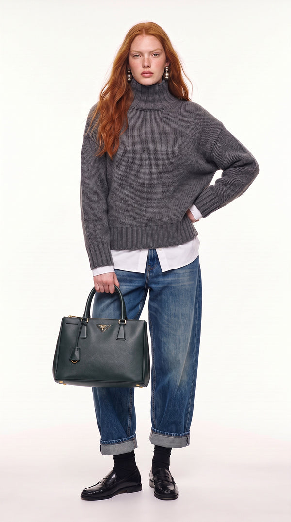 Galleria Small double zip Saffiano