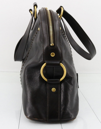 Grand sac fourre-tout vintage Yves Saint Laurent Muse en cuir marron foncé