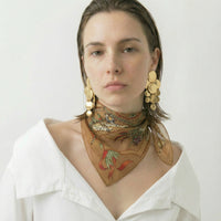 Vintage Salvatore Ferragamo Silk Bandana– Exotic Animal Print