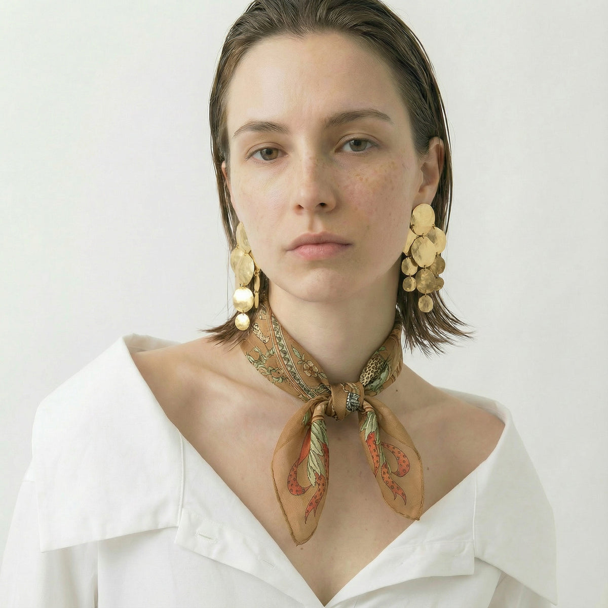 Vintage Salvatore Ferragamo Silk Bandana– Exotic Animal Print