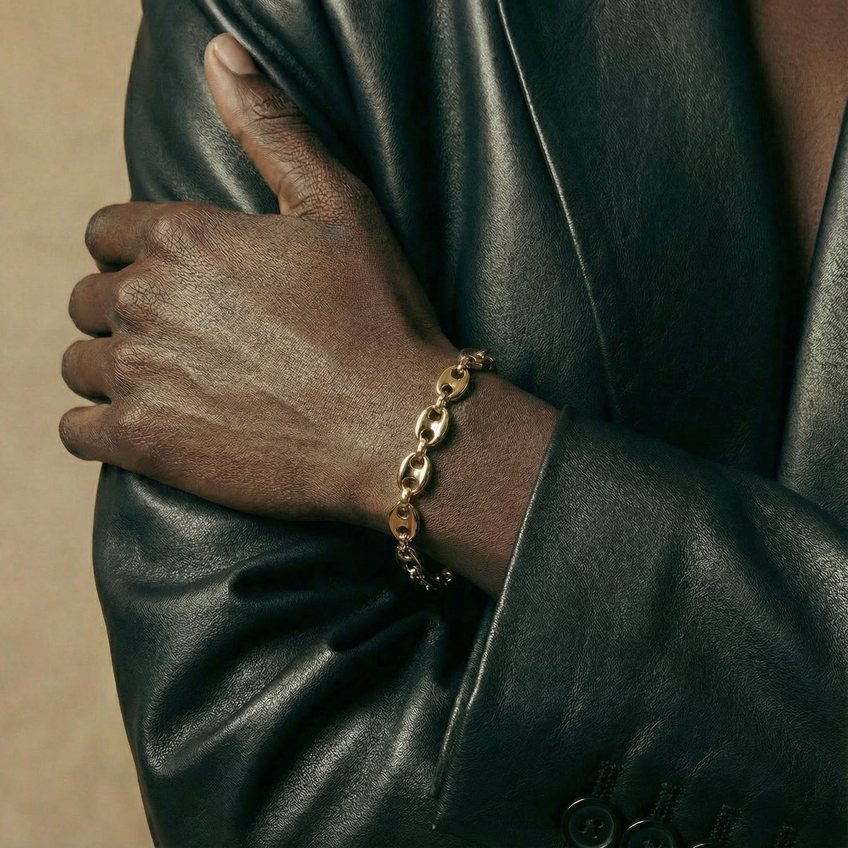 Bracelet Givenchy Vintage Grain de Café Plaqué Or