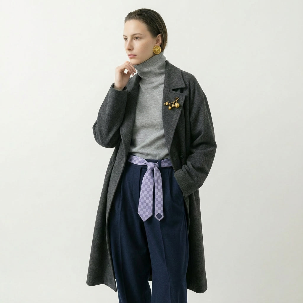 Louis Vuitton Silk Tie Light Blue Damier