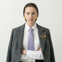 Louis Vuitton Silk Tie Light Blue Damier