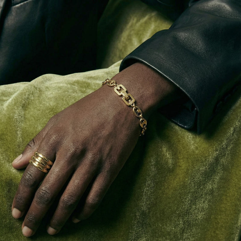 Bracelet Givenchy Vintage Grain de Café Plaqué Or