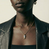 Givenchy Mini Logo & Crystal Pendant Necklace