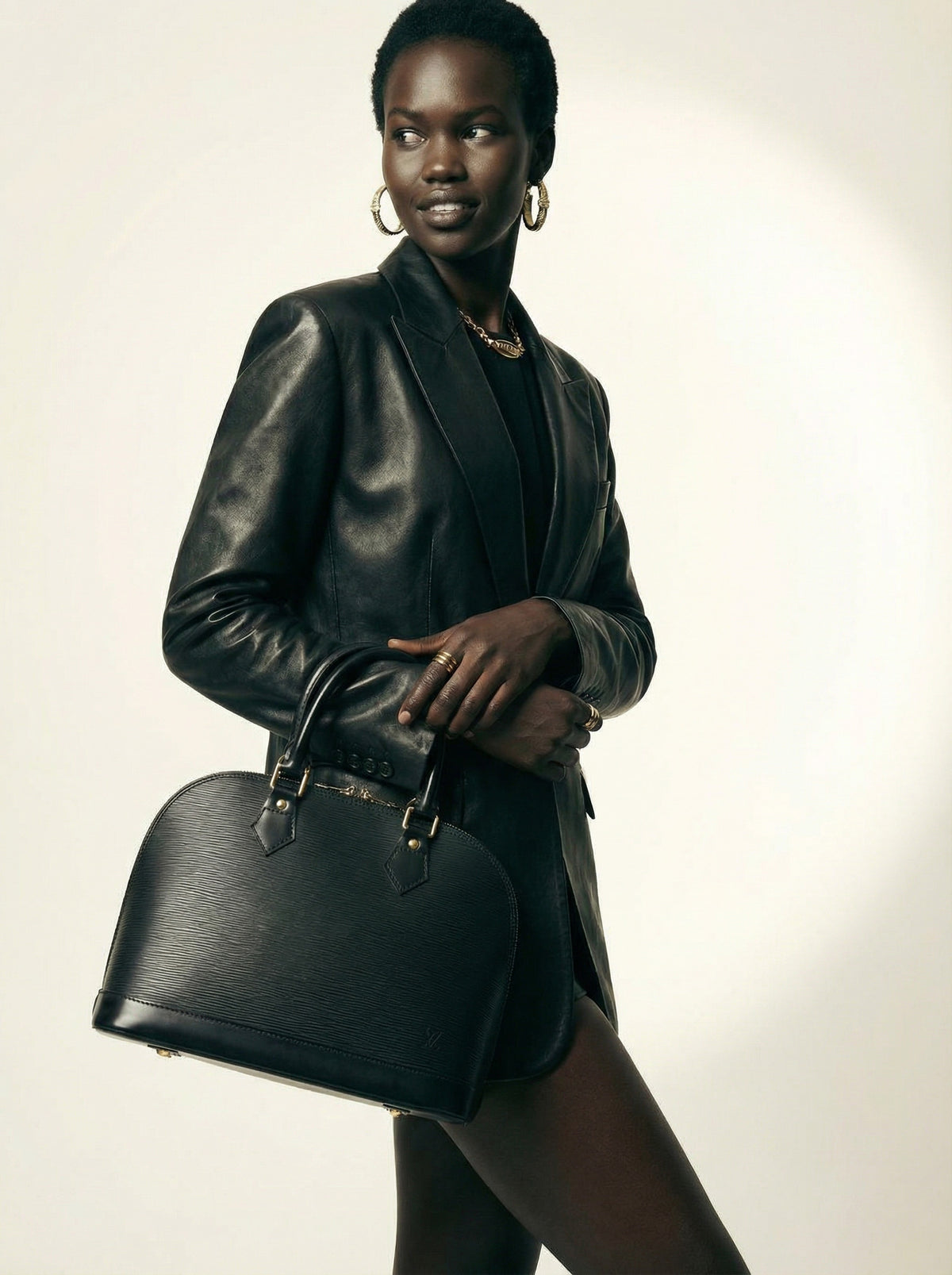 Sac Louis Vuitton Alma Épi Noir