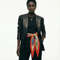 Vintage Hermès Plissé Silk Scarf - La révolution française