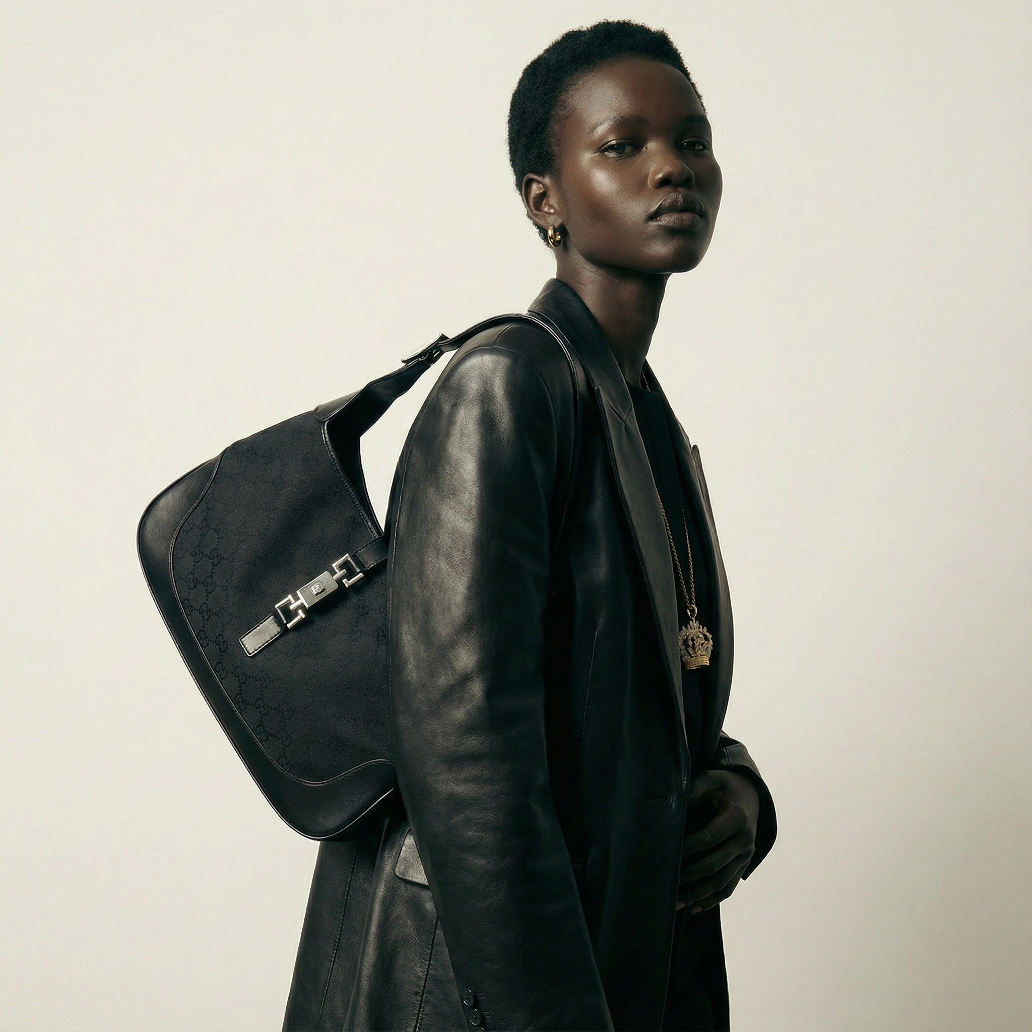 バッグ GUCCI Tom Ford Era Leather Shoulder Bag GUCCI TOM FORD era Vintage Grey Flap Leather Shoulder Bag | eBay