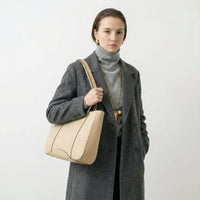 Celine Beige Tote Bag with Leather Trim