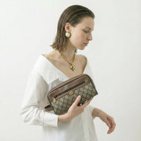 Gucci Toiletry Pouch GG Monogram Brown Canvas