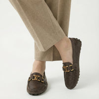 Louis Vuitton Brown Suede Loafers