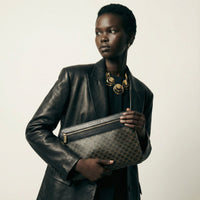 Celine Black Macadam Clutch Bag