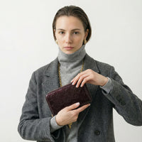 Portefeuille Zippy Louis Vuitton Cuir Vernis Bordeaux – Monogramme Embossé