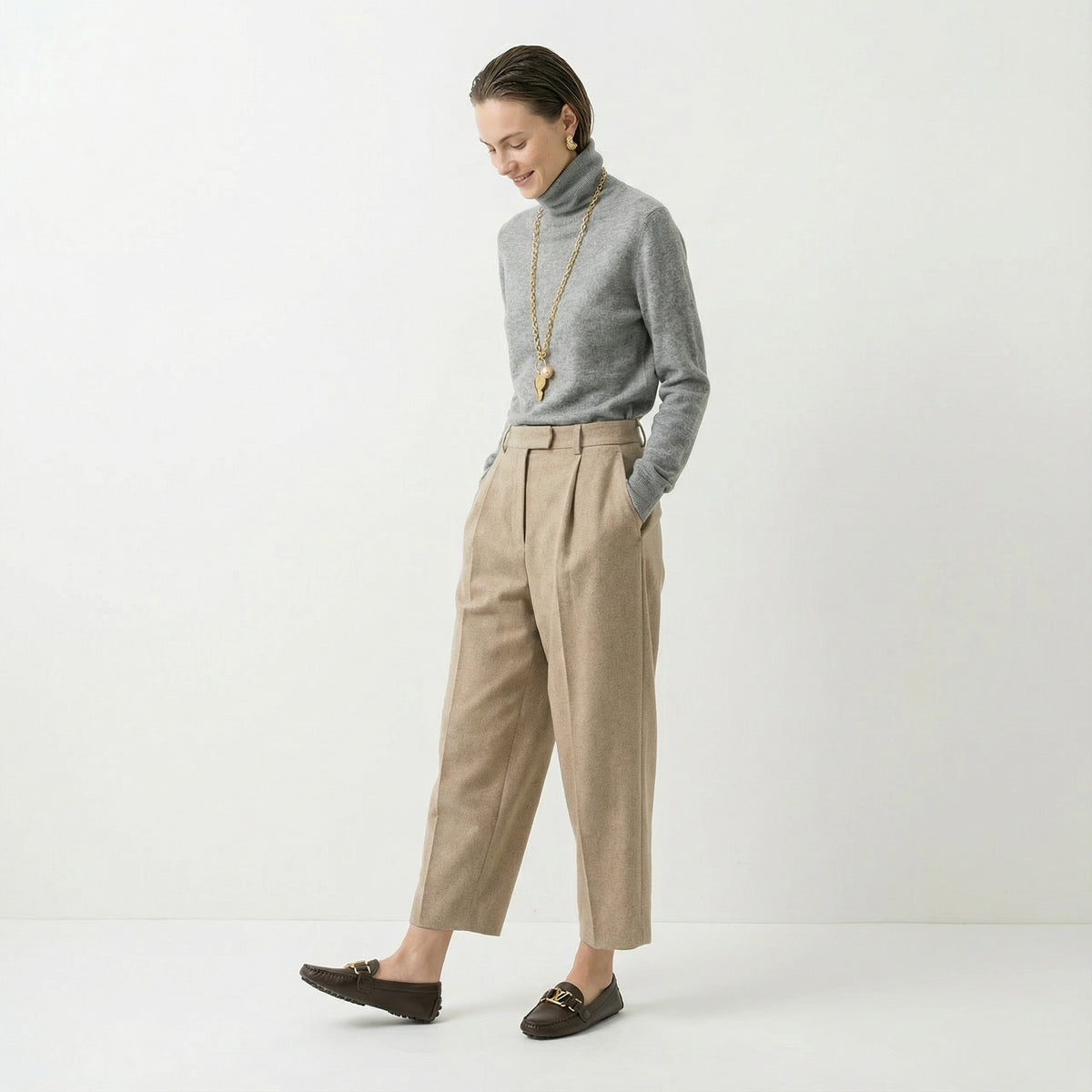 Louis Vuitton Brown Suede Loafers