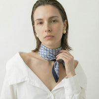 Foulard Bandana Céline Monogramme Triomphe Bleu Marine