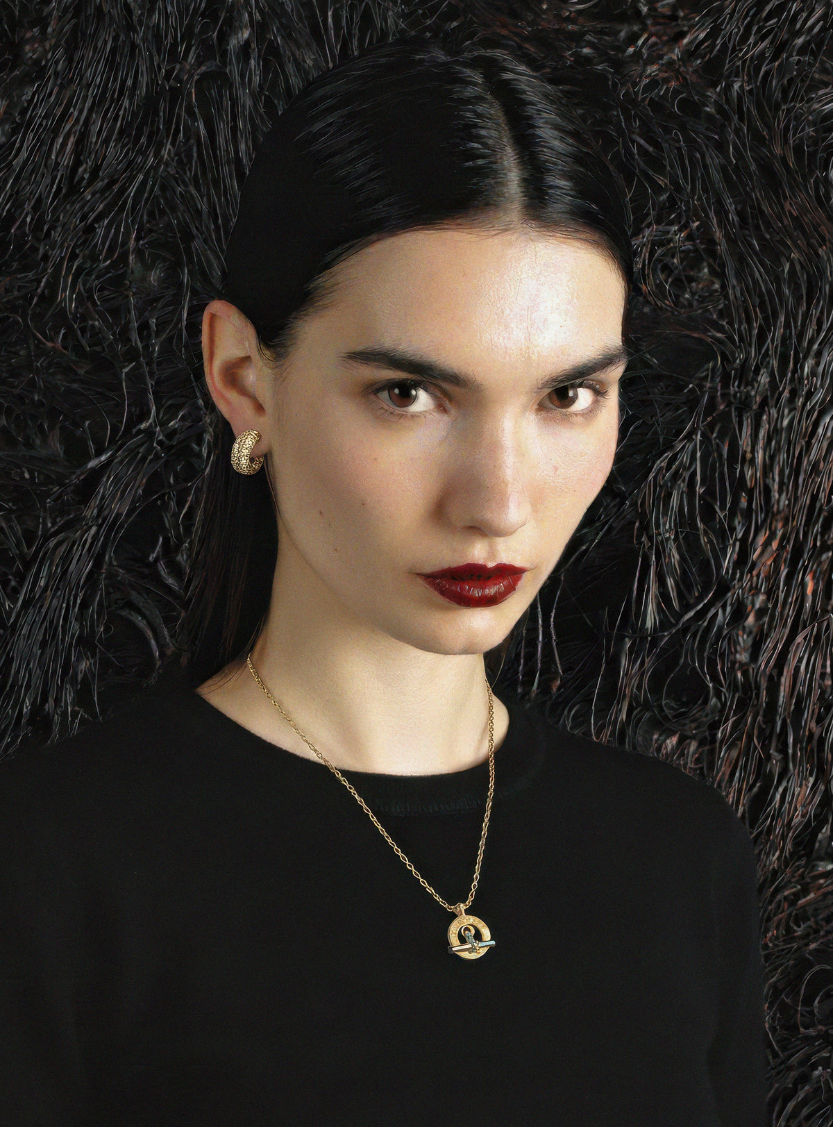 Collier Vintage Celine Fermoir T doré et Argenté