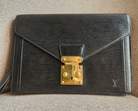 Vintage Louis Vuitton Black Epi Leather Pochette