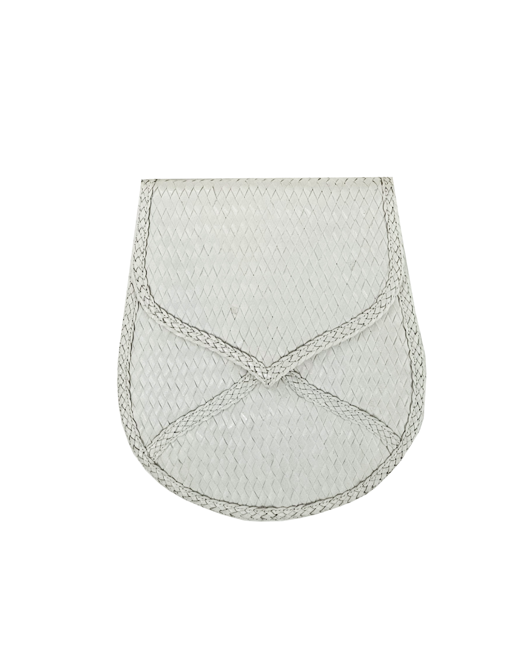 Yves Saint Laurent Vintage White Woven Leather Bag