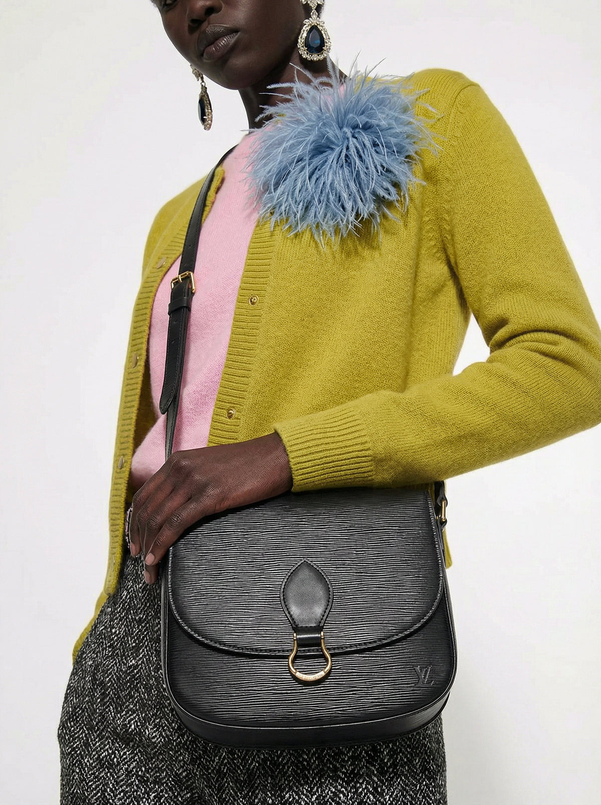 Louis Vuitton Saint Cloud GM Cuir Épi Noir