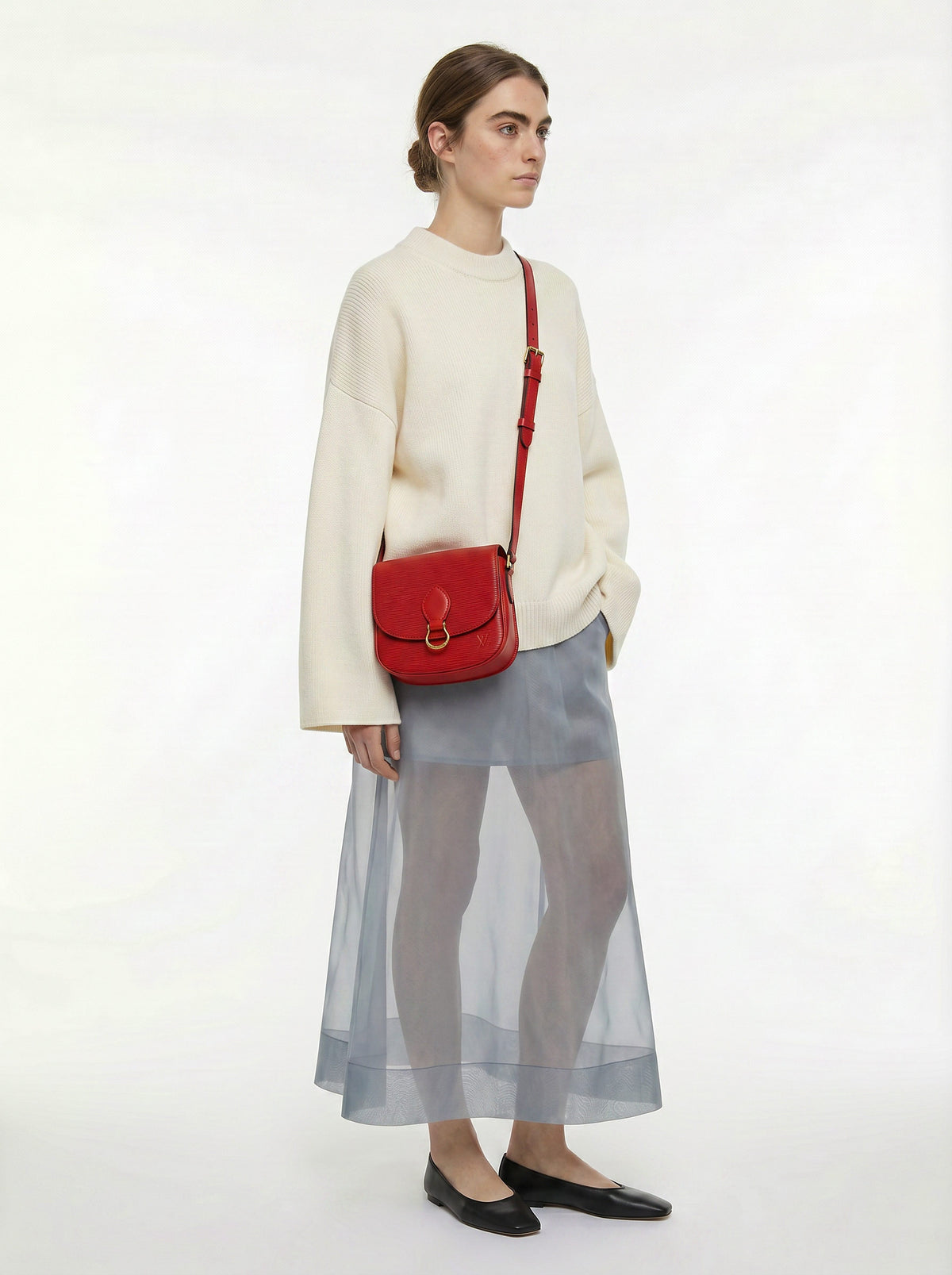 Louis Vuitton Saint Cloud PM Cuir Épi Rouge