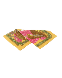 Vintage Salvatore Ferragamo Cotton Scarf – Exotic Animal & Fruit Print