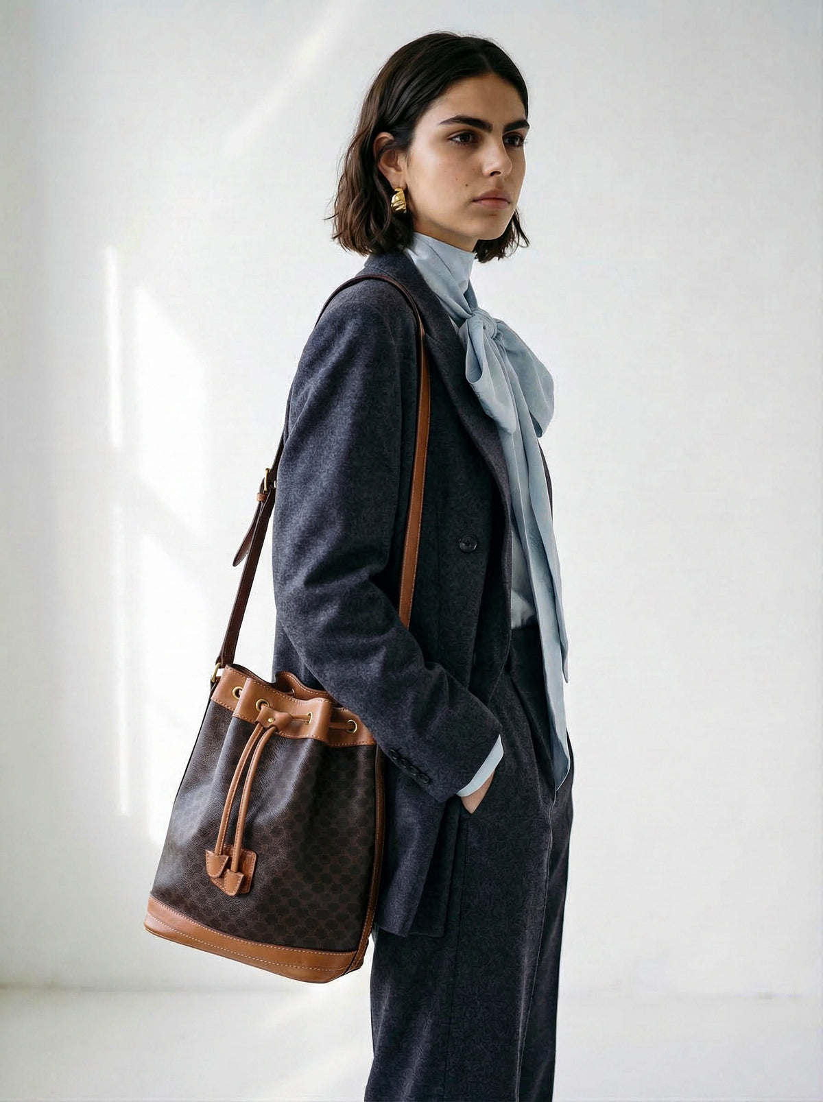 Sac Seau Céline Macadam Moyen Modèle Vintage