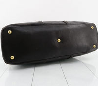 Grand sac fourre-tout vintage Yves Saint Laurent Muse en cuir marron foncé